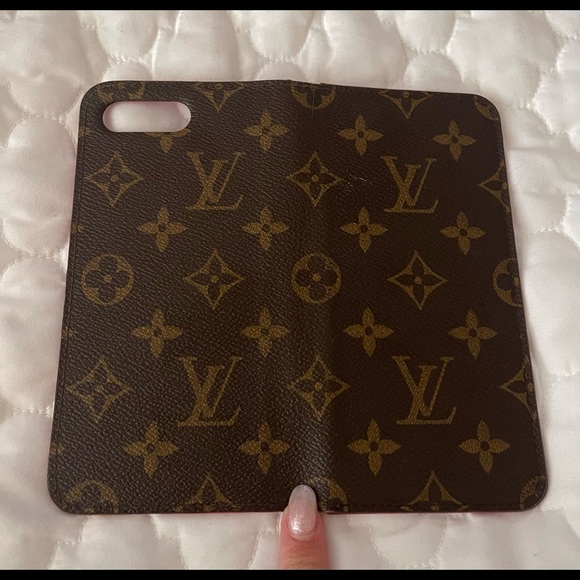 iPhone Louis Vuitton cell phone case with pink inside. - Picture 3 of 3